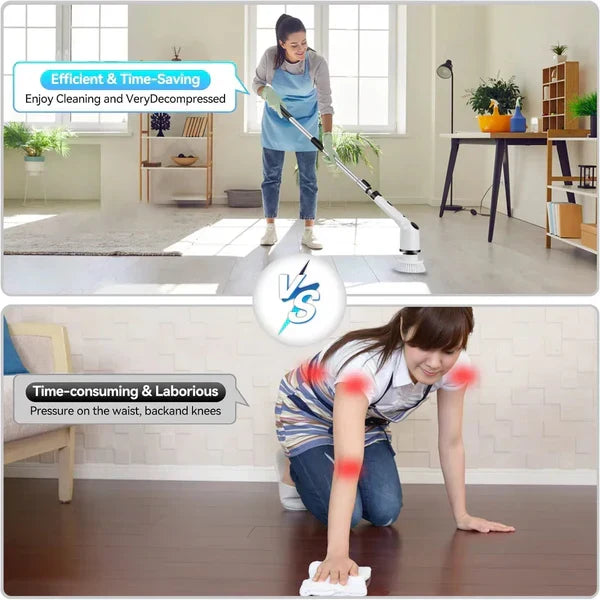 🎁 Last Day Promotion Save 65% - 𝐂𝐥𝐞𝐚𝐧𝐌𝐚𝐱™ - فرشاة التنظيف اللاسلكية مع ٩ رؤوس متعددة الاستخدام