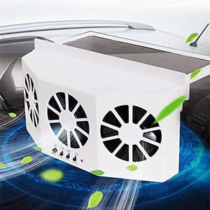 Car Cooling Fan - Solar & Battery Powered